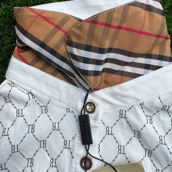 NWT Thomas Burberry Monogram Polo Shirt - Picture 8 of 12